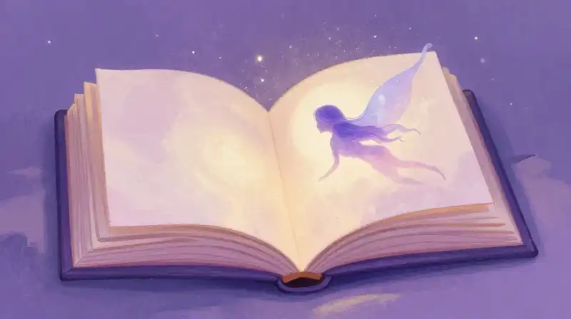 Whimsical storybook illustrating childhood narrative variety and themes