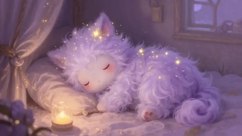 Whimsical illustration of playful energy transitioning to soothing sleep