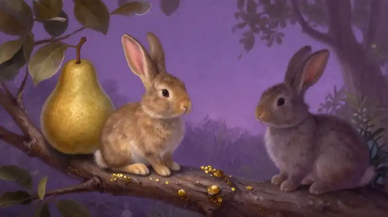 Benjamin Bunny adventure balancing mischief and discipline in a twilight garden