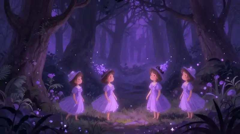 Friendly sprites transforming dark myths into bedtime comfort
