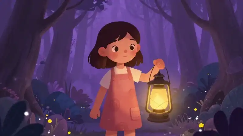 Brave young girl finding her own magical path