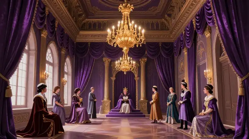 Interior of a stately castle hall