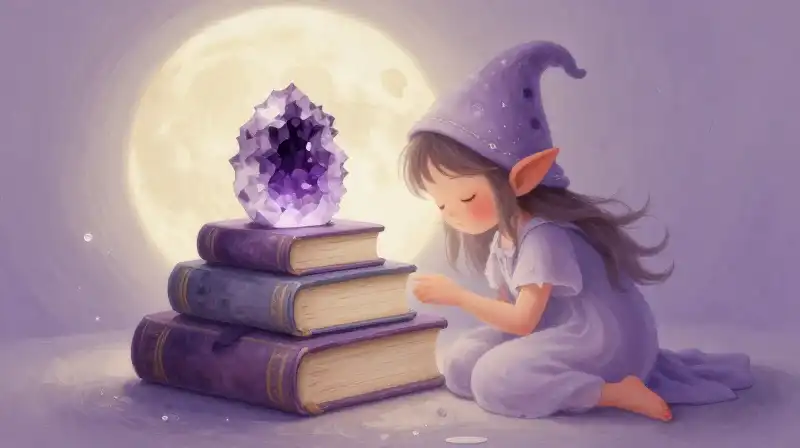 Whimsical sprite guides children through sleep archetypes in a cozy reading nook