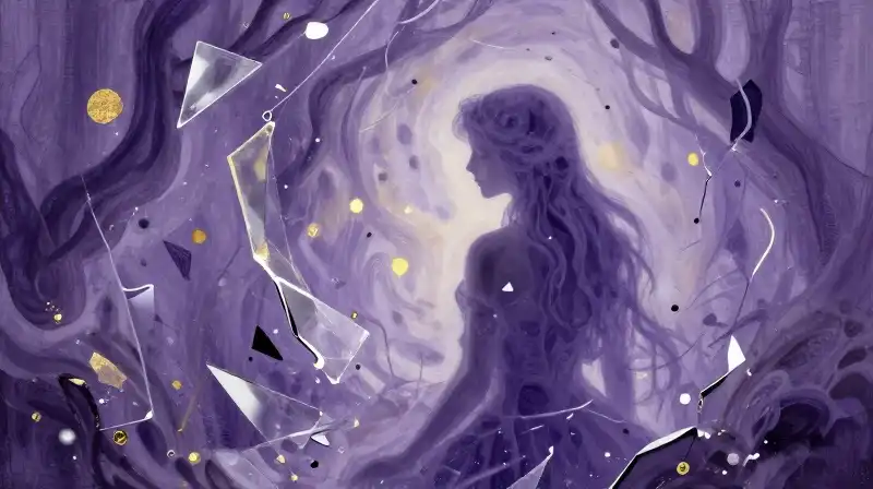 Childrens storybook illustration of an icy, magically distorted realm