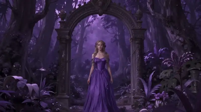 Child-friendly storybook of a whimsical forest spirit in a magical twilight setting