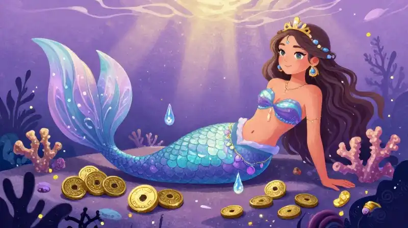 Magical mermaid tear as priceless deep-sea currency