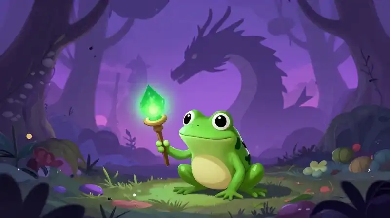 Young hero outsmarts giant with cunning and a magical frog