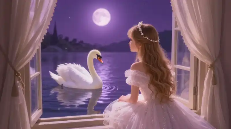 Princess comparing internal and external worth of fairy tale trials