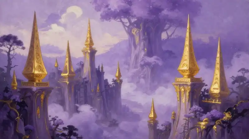 Magical island symbol of perfect potential and mythical bounty