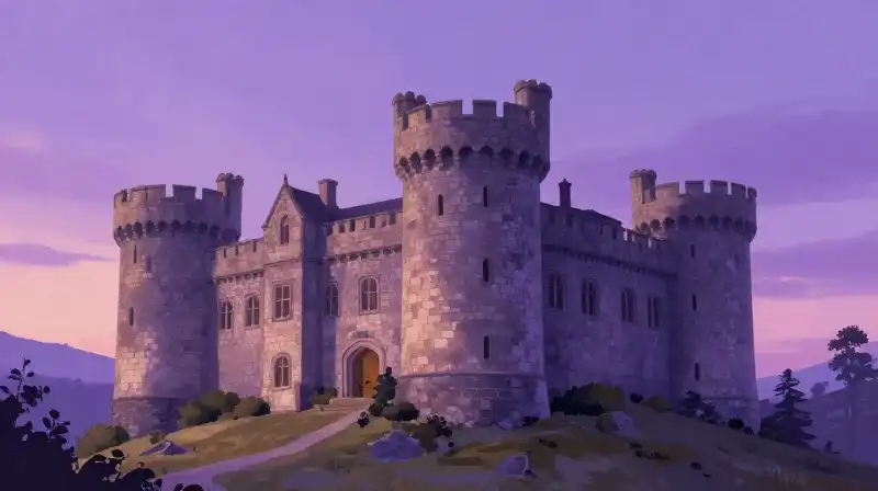 Historical castle grounds the story in a royal kingdom