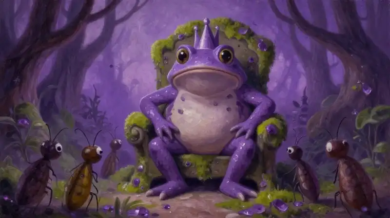 Thumbelina facing a traditional royal toad while facing social pressures