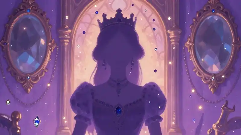 Queen archetype reflecting on vanity and internal beauty